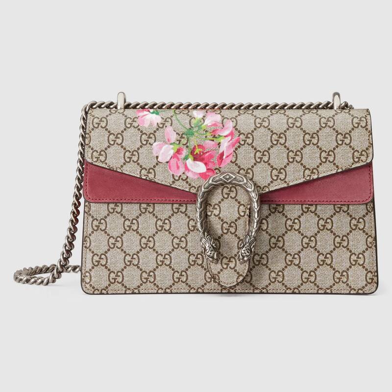 Gucci Dionysus Small GG Supreme Shoulder Bag 400249 Dark red